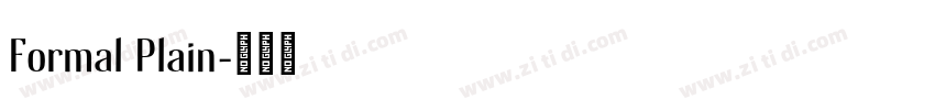 Formal Plain字体转换